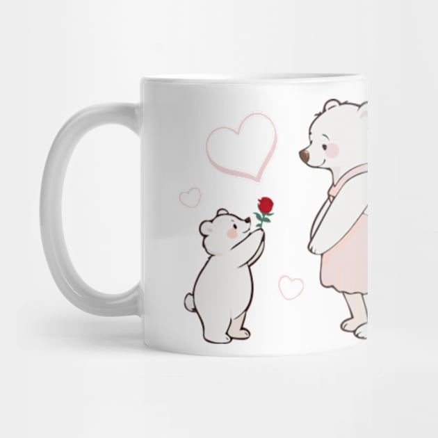 Bear Baby Gifting a Rose to Mom by IDesign23